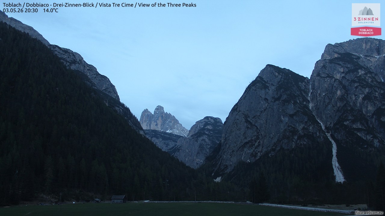 Archiv Foto Webcam Toblach (Drei Zinnen)