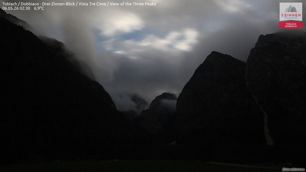 Archiv Foto Webcam Toblach (Drei Zinnen)