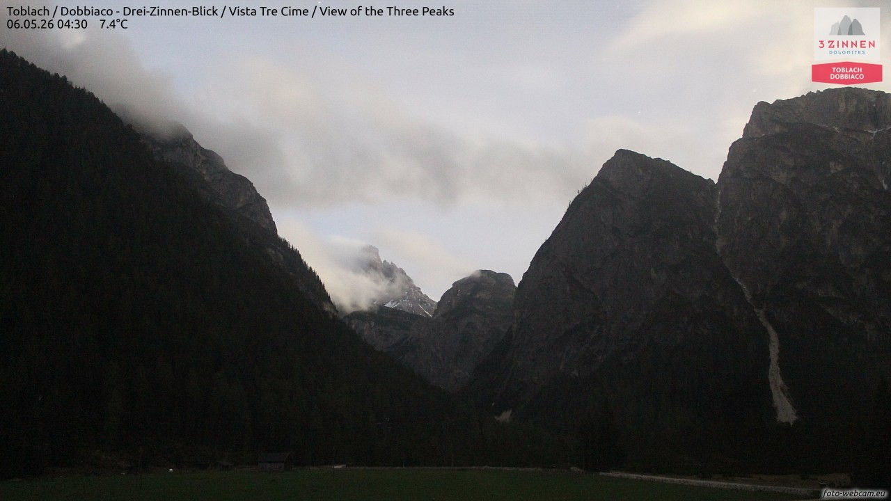 Archiv Foto Webcam Toblach (Drei Zinnen)