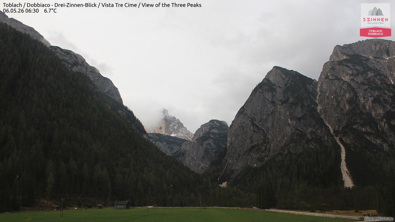 Archiv Foto Webcam Toblach (Drei Zinnen)