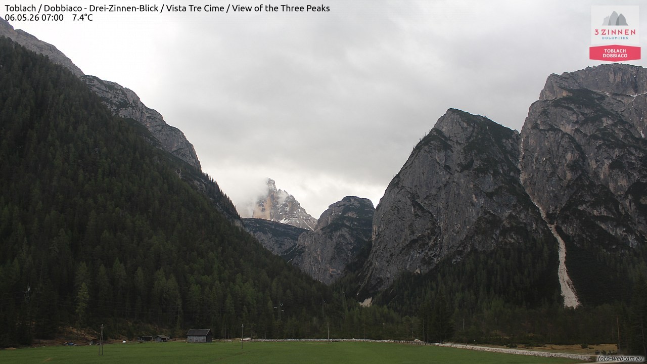 Archiv Foto Webcam Toblach (Drei Zinnen)