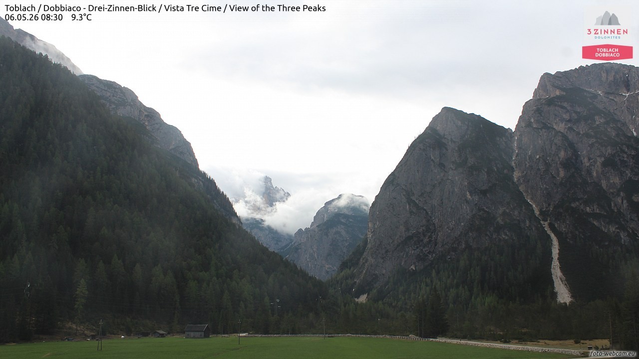 Archiv Foto Webcam Toblach (Drei Zinnen)