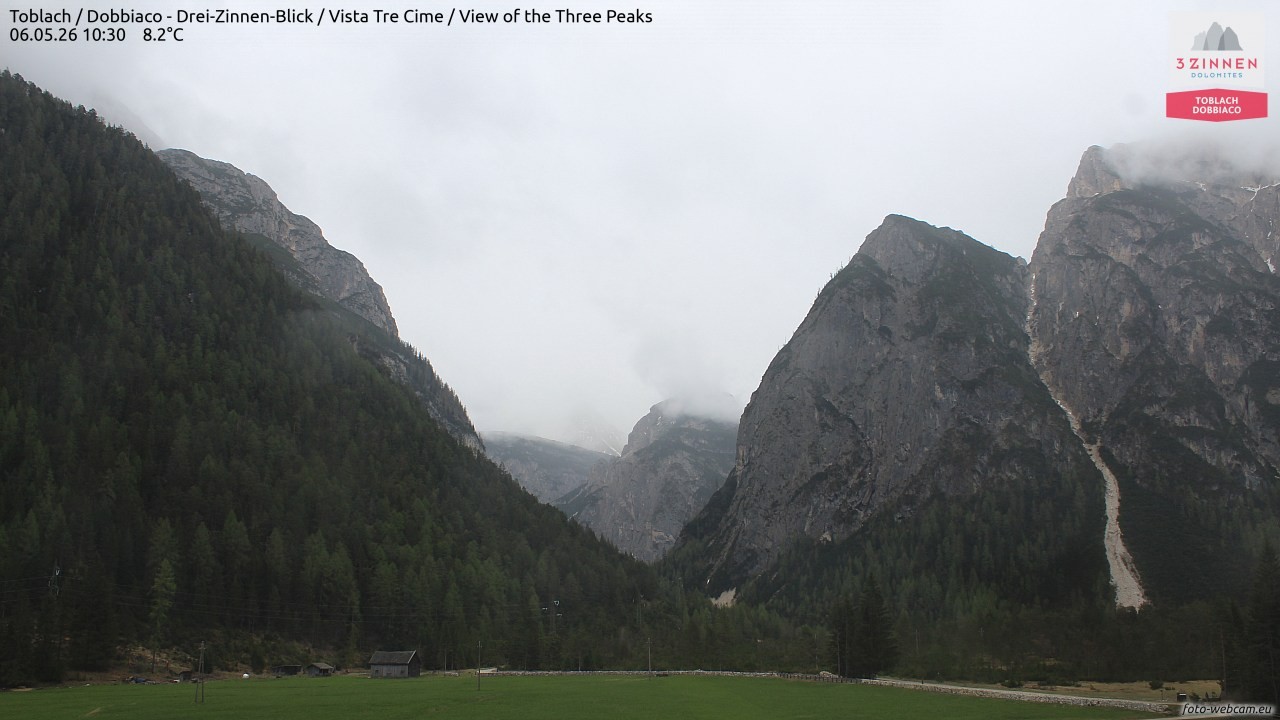 Archiv Foto Webcam Toblach (Drei Zinnen)