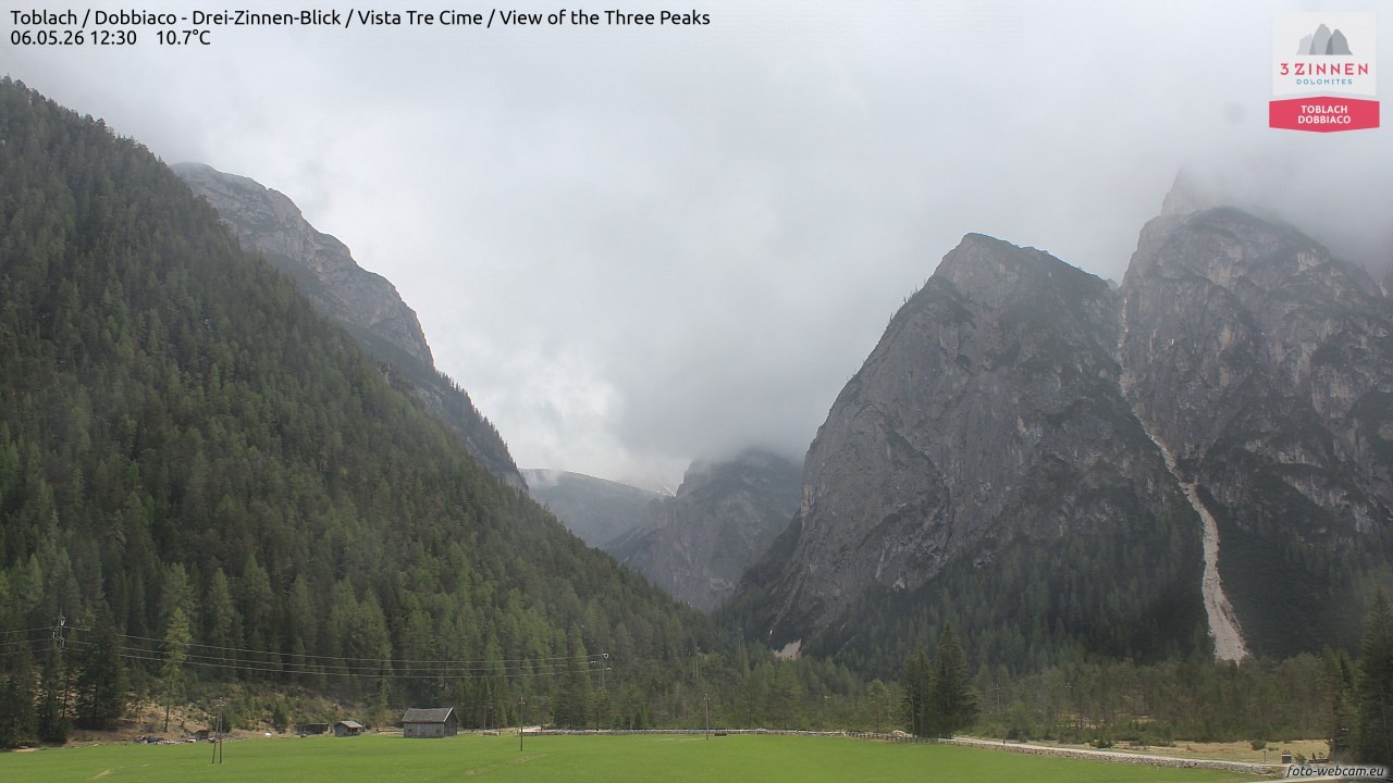 Archived image Webcam Toblach (Pustertal valley)