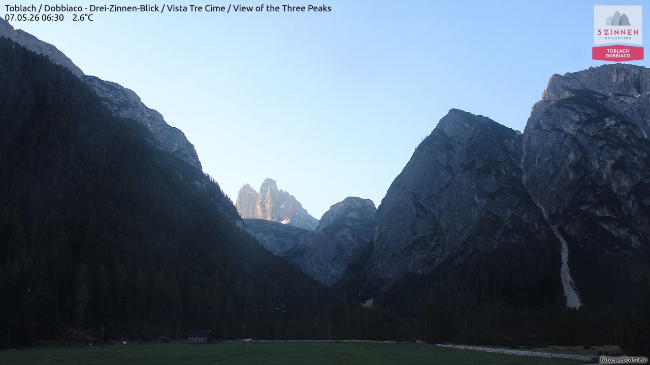 Archiv Foto Webcam Toblach (Drei Zinnen)