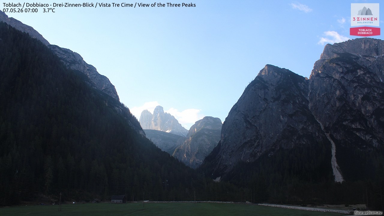 Archiv Foto Webcam Toblach (Drei Zinnen)