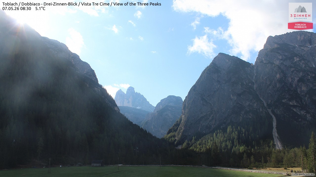 Archiv Foto Webcam Toblach (Drei Zinnen)