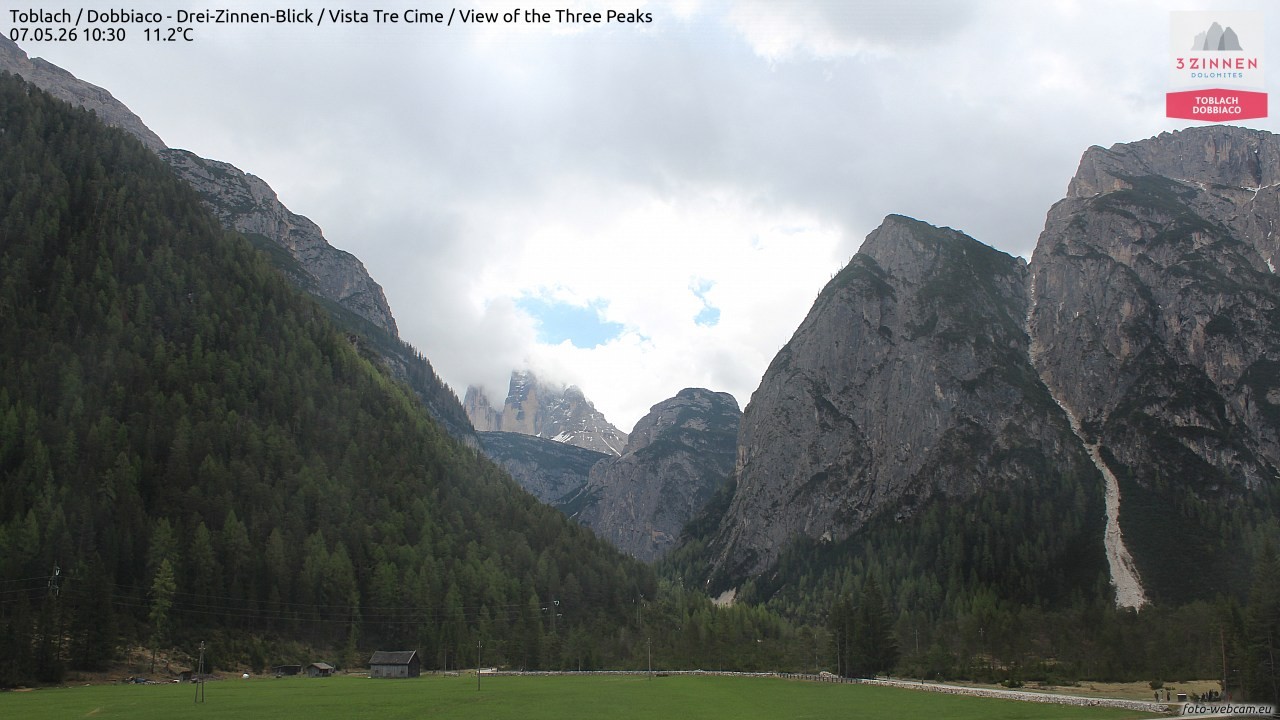 Archiv Foto Webcam Toblach (Drei Zinnen)
