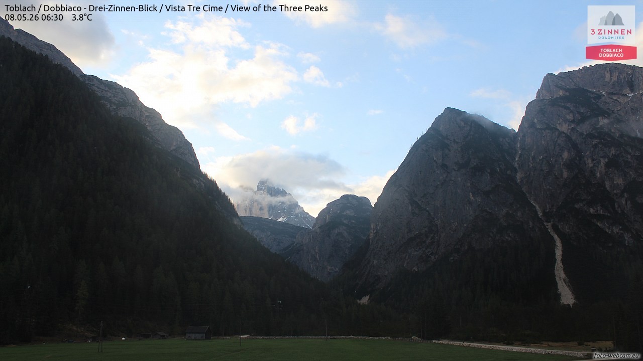 Archiv Foto Webcam Toblach (Drei Zinnen)