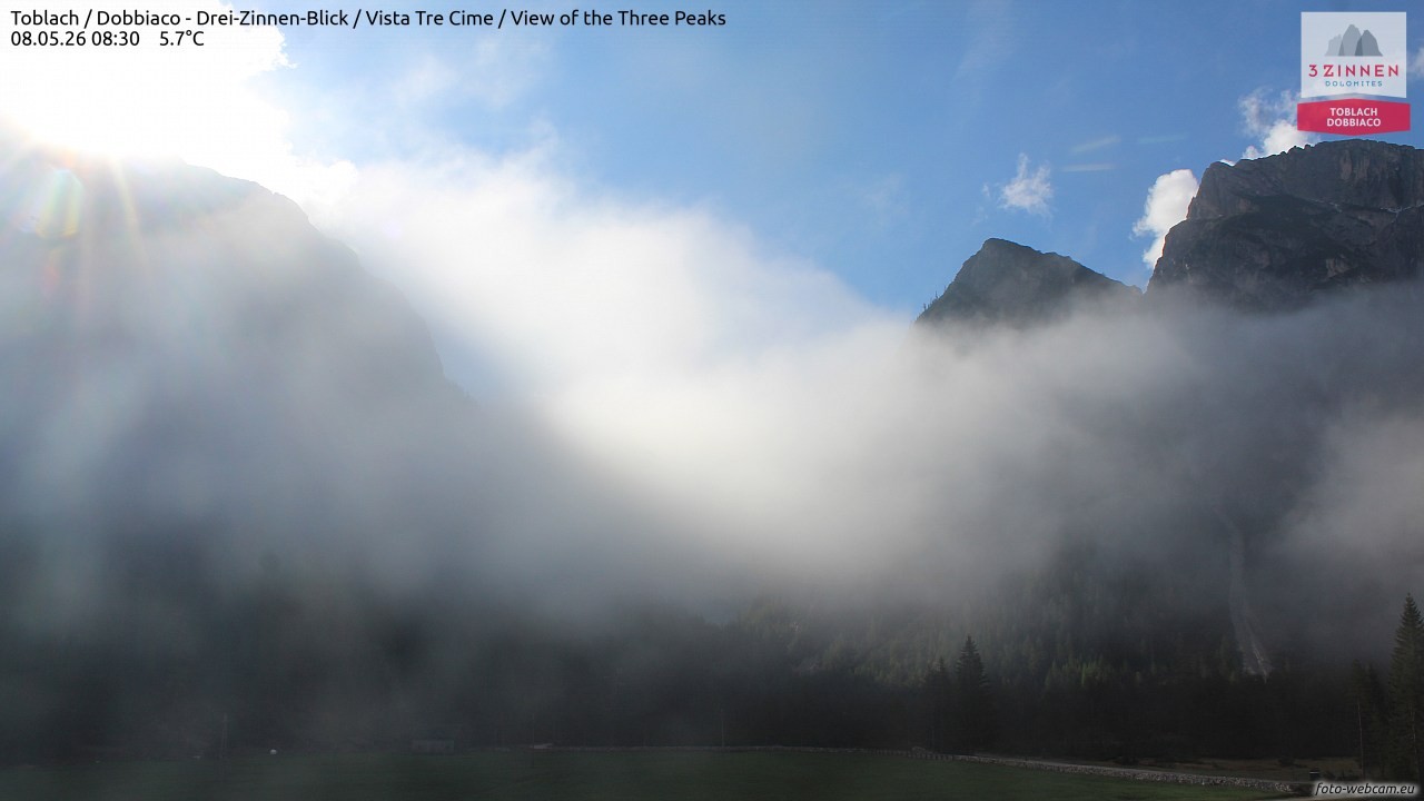 Archiv Foto Webcam Toblach (Drei Zinnen)