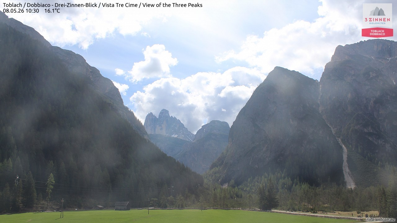 Archiv Foto Webcam Toblach (Drei Zinnen)