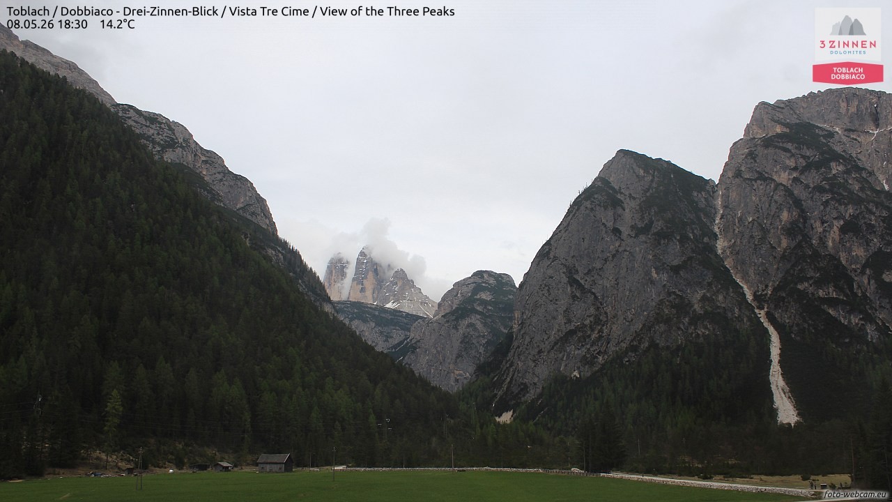 Archiv Foto Webcam Toblach (Drei Zinnen)