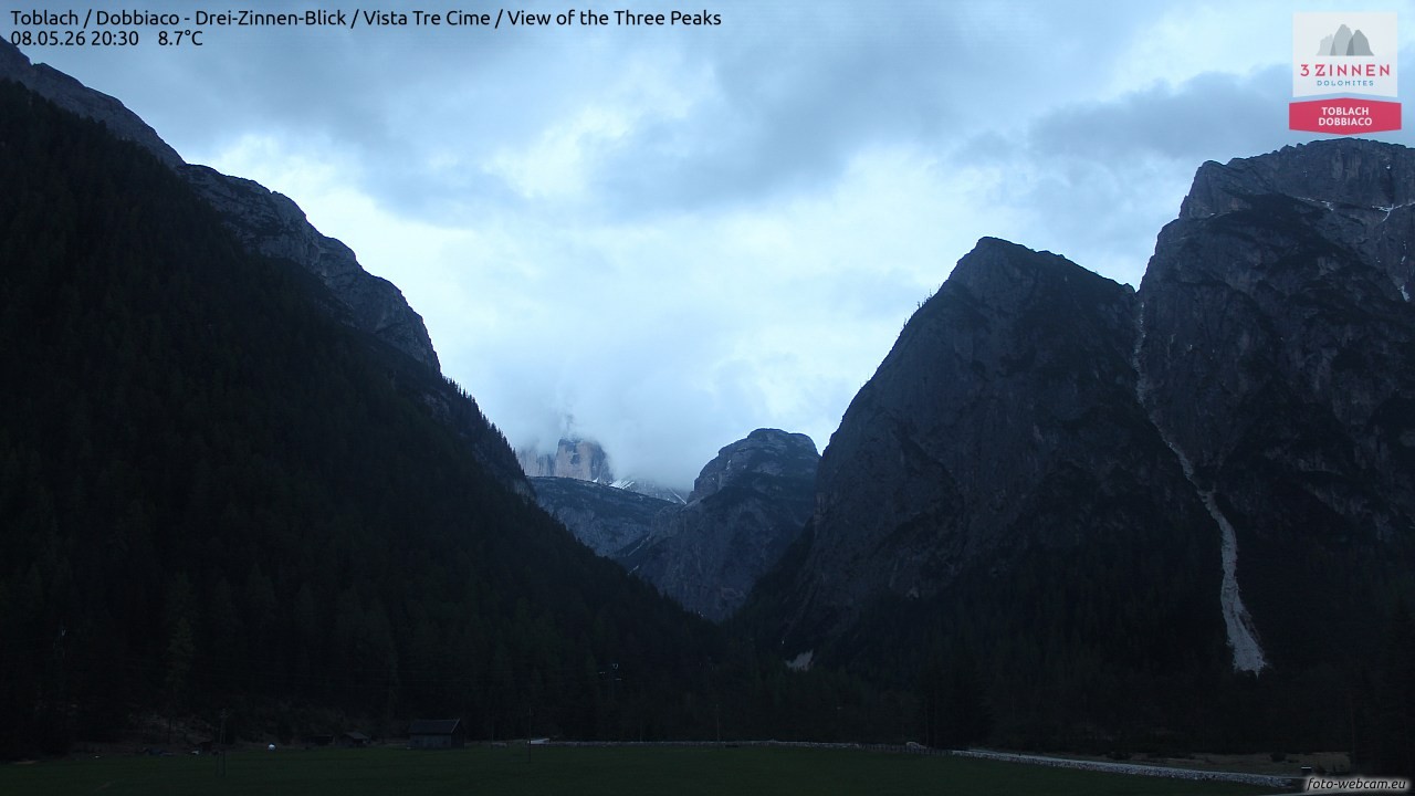 Archiv Foto Webcam Toblach (Drei Zinnen)