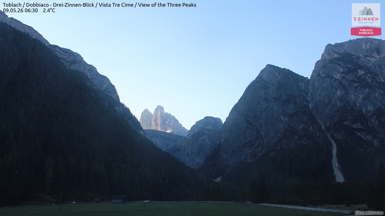 Archiv Foto Webcam Toblach (Drei Zinnen)