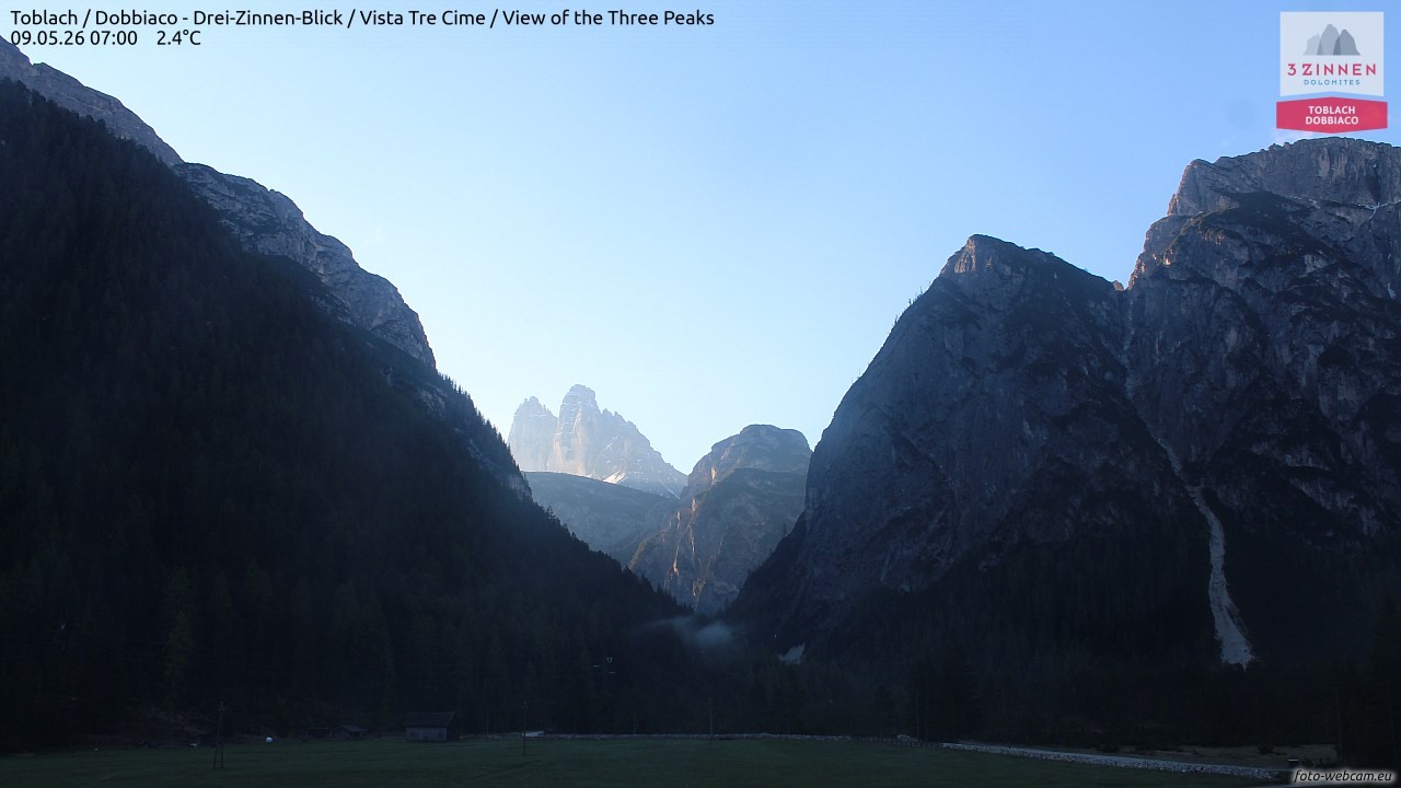 Archiv Foto Webcam Toblach (Drei Zinnen)