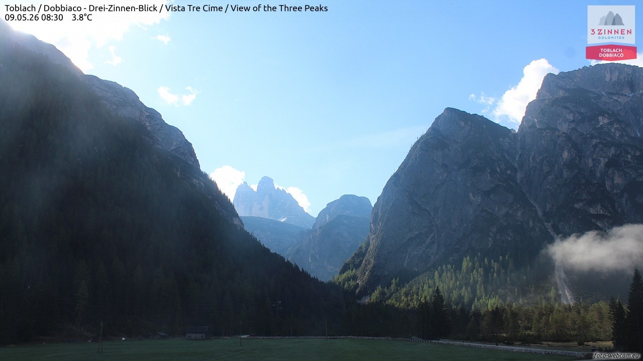 Archiv Foto Webcam Toblach (Drei Zinnen)
