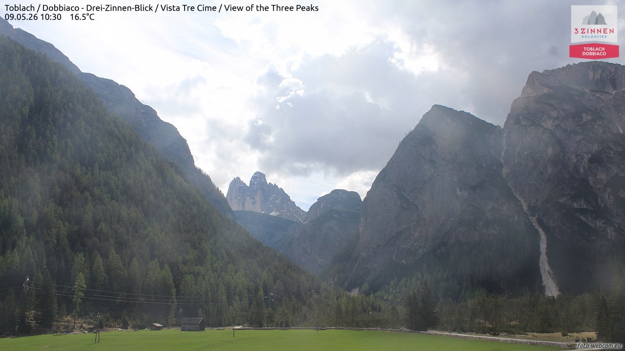Archiv Foto Webcam Toblach (Drei Zinnen)