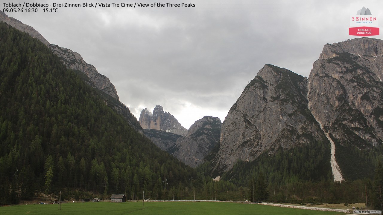 Archiv Foto Webcam Toblach (Drei Zinnen)