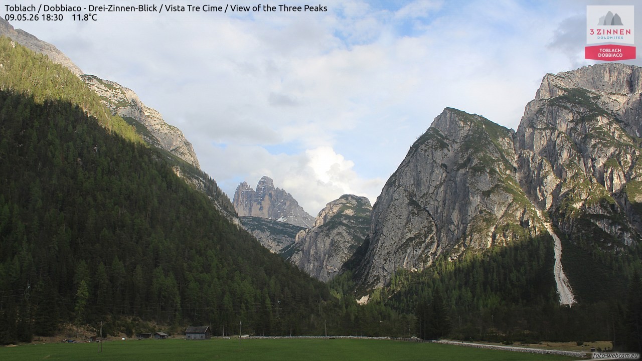 Archiv Foto Webcam Toblach (Drei Zinnen)