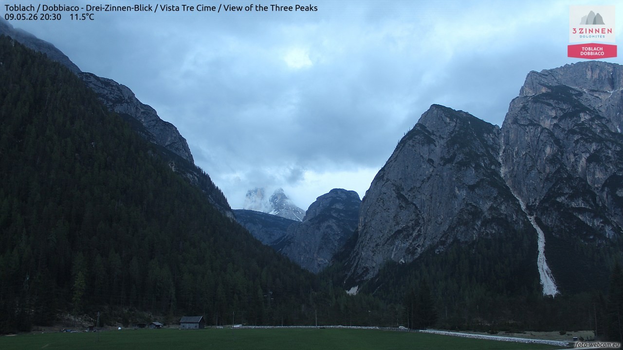 Archiv Foto Webcam Toblach (Drei Zinnen)