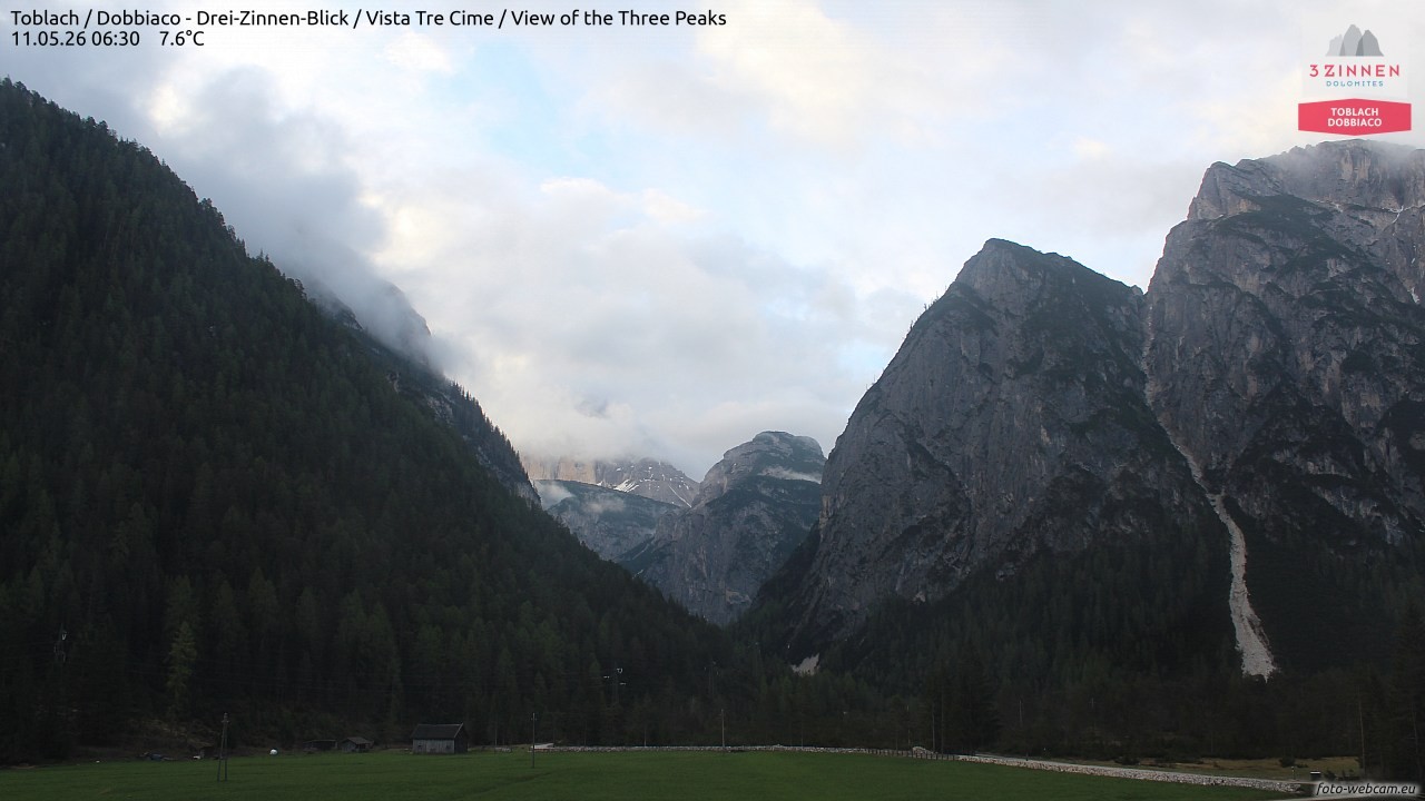 Archived image Webcam Toblach (Pustertal valley)