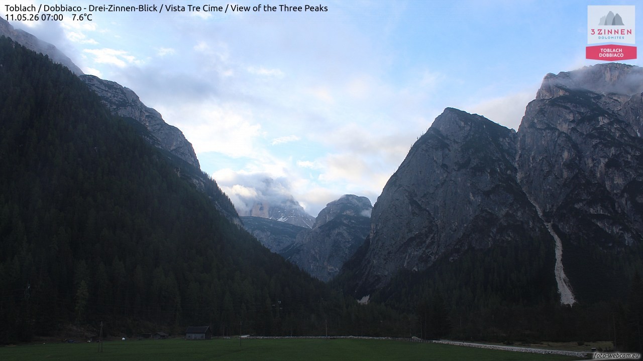 Archived image Webcam Toblach (Pustertal valley)