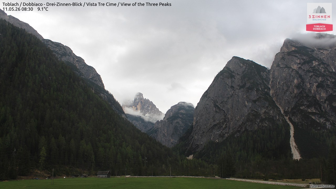 Archived image Webcam Toblach (Pustertal valley)