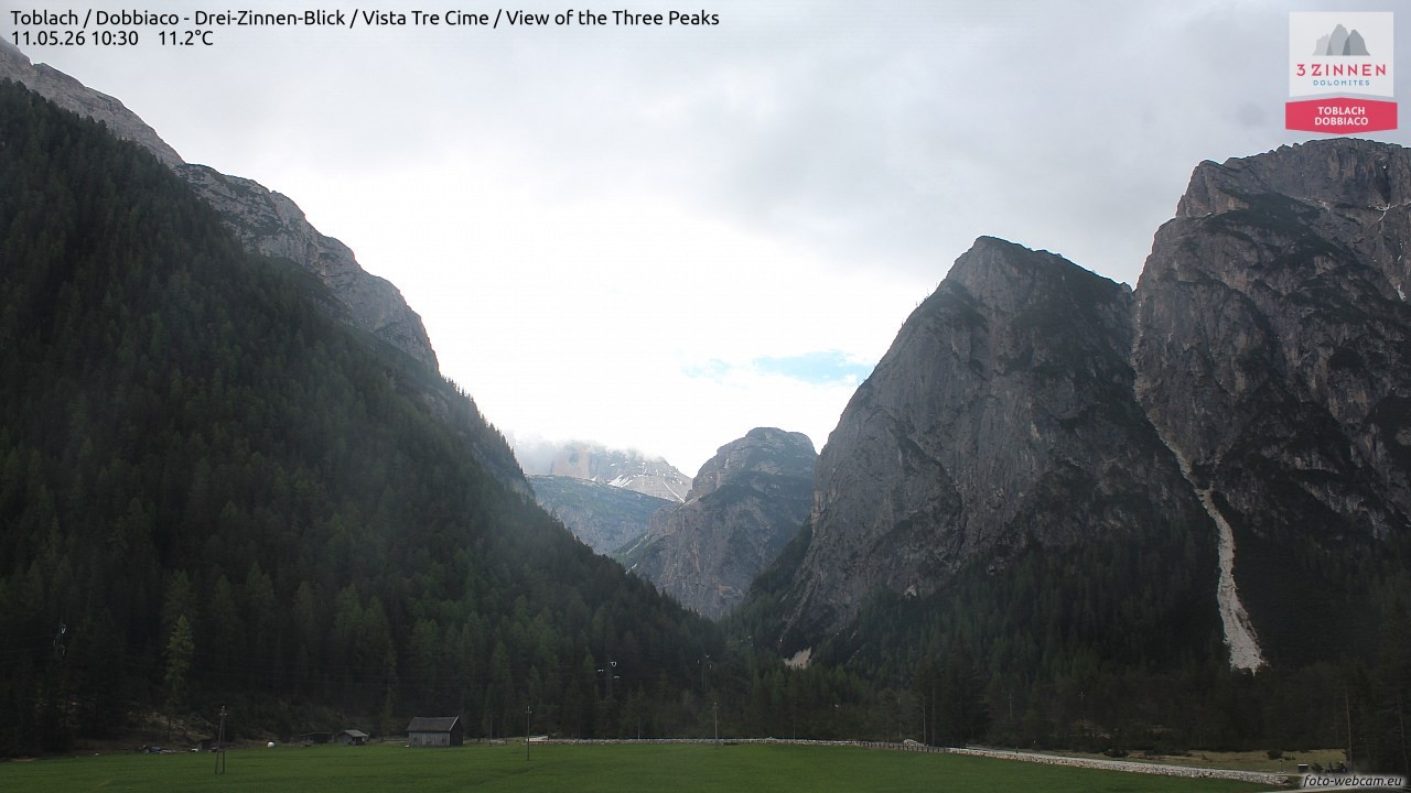Archived image Webcam Toblach (Pustertal valley)