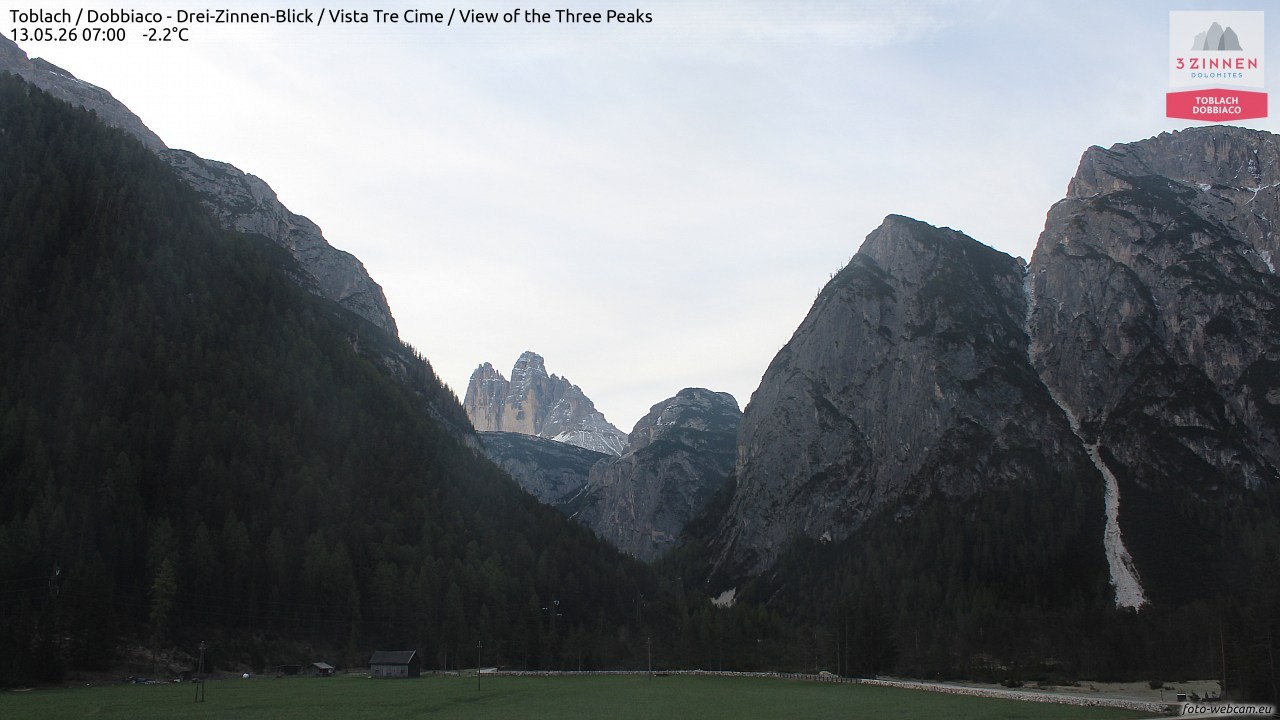 Archiv Foto Webcam Toblach (Drei Zinnen)
