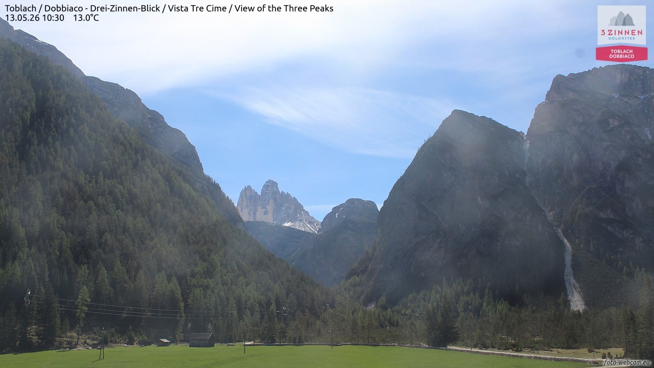 Archiv Foto Webcam Toblach (Drei Zinnen)