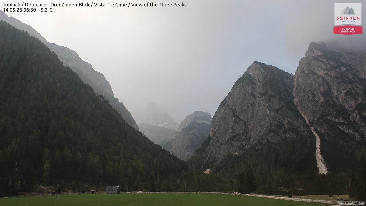 Archiv Foto Webcam Toblach (Drei Zinnen)