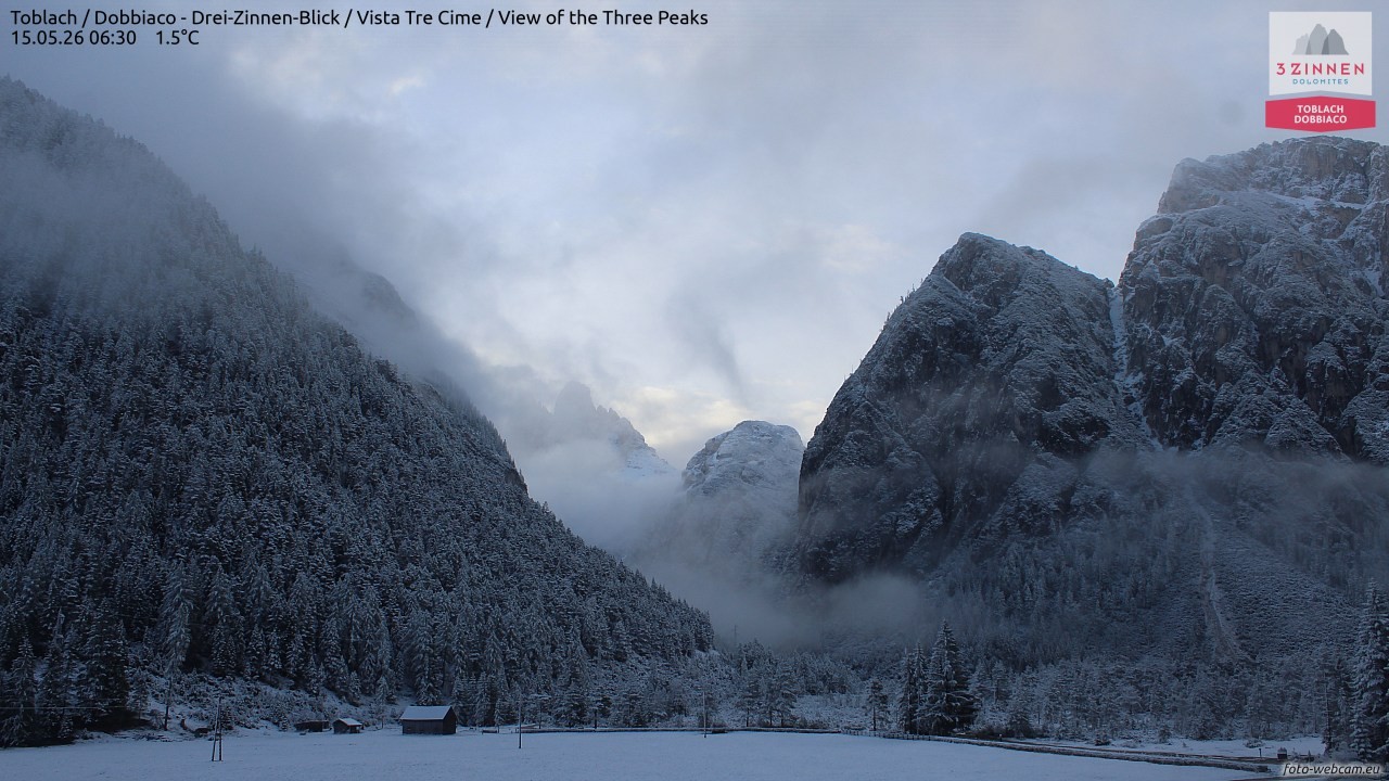 Archiv Foto Webcam Toblach (Drei Zinnen)