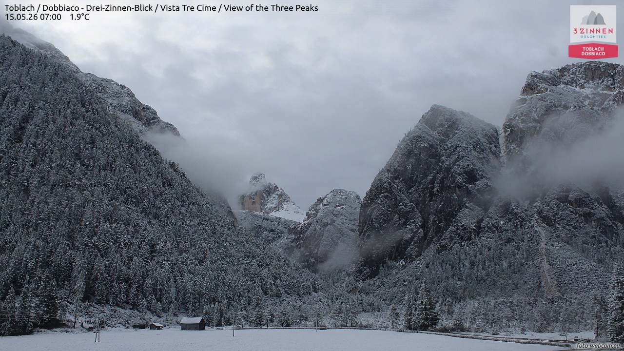 Archiv Foto Webcam Toblach (Drei Zinnen)