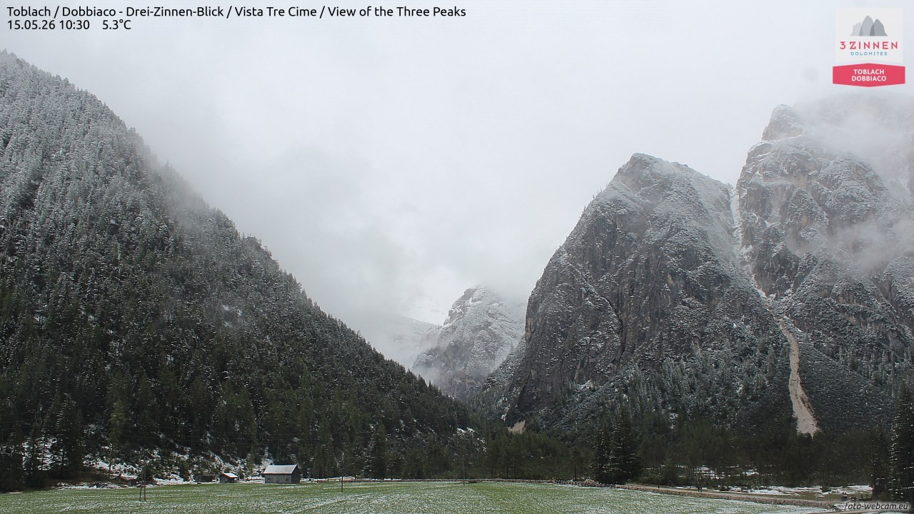 Archiv Foto Webcam Toblach (Drei Zinnen)