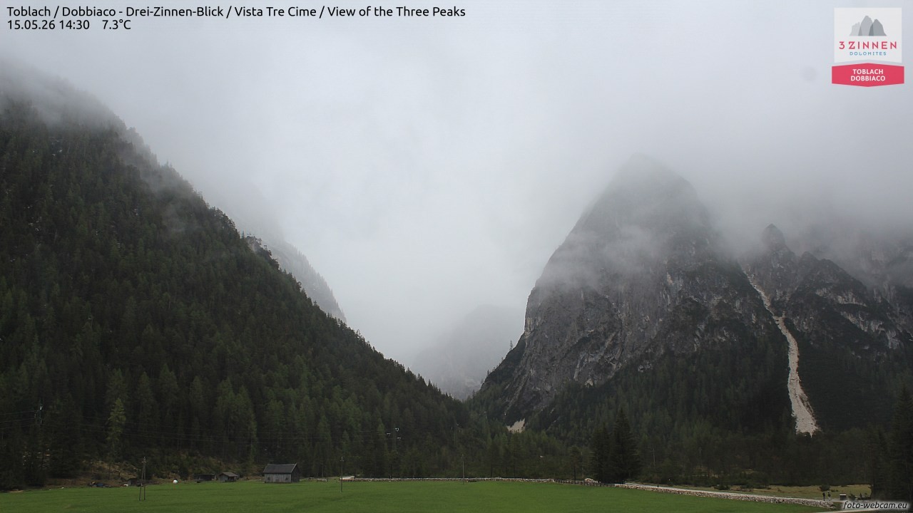 Archiv Foto Webcam Toblach (Drei Zinnen)