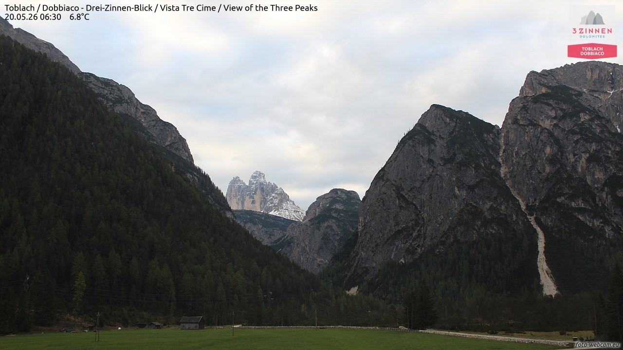 Archiv Foto Webcam Toblach (Drei Zinnen)