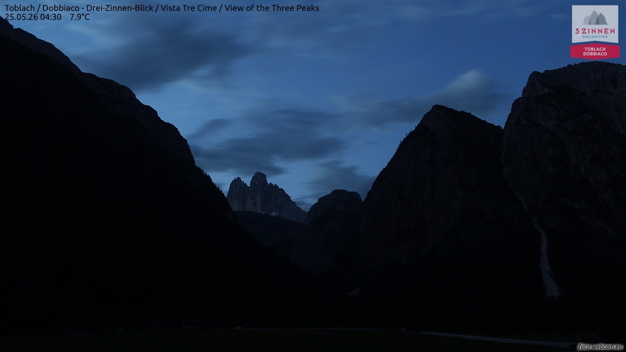 Archiv Foto Webcam Toblach (Drei Zinnen)