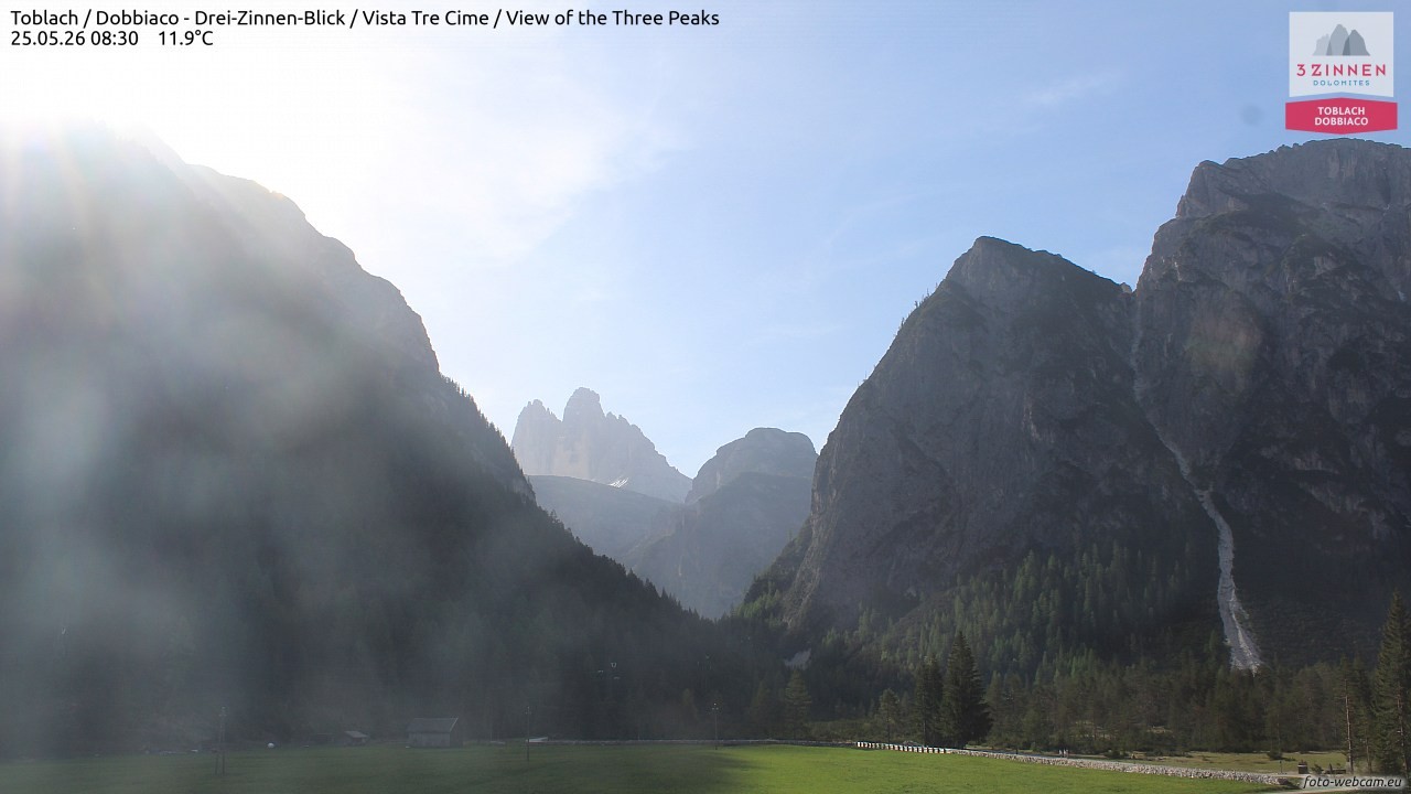 Archiv Foto Webcam Toblach (Drei Zinnen)