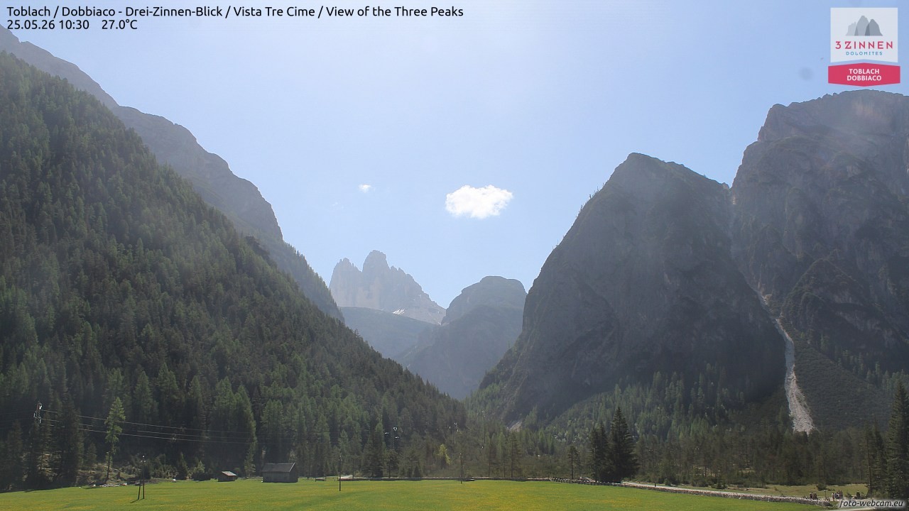 Archiv Foto Webcam Toblach (Drei Zinnen)