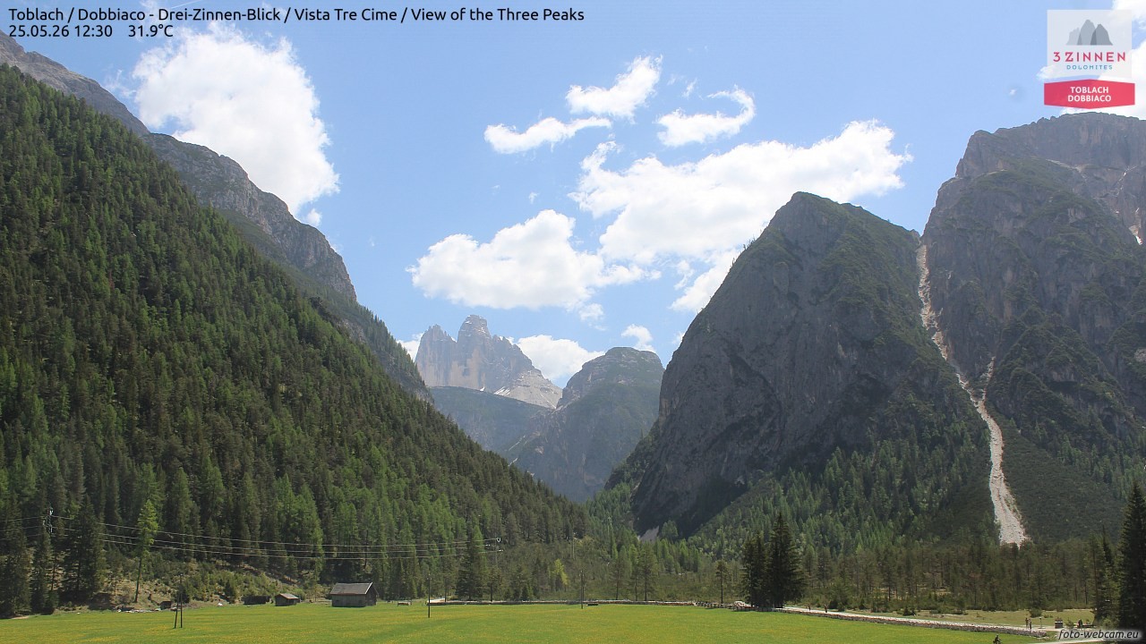 Archiv Foto Webcam Toblach (Drei Zinnen)