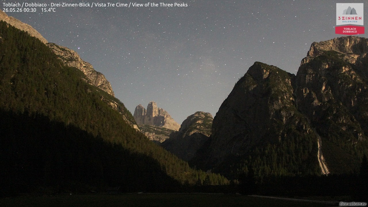 Archiv Foto Webcam Toblach (Drei Zinnen)