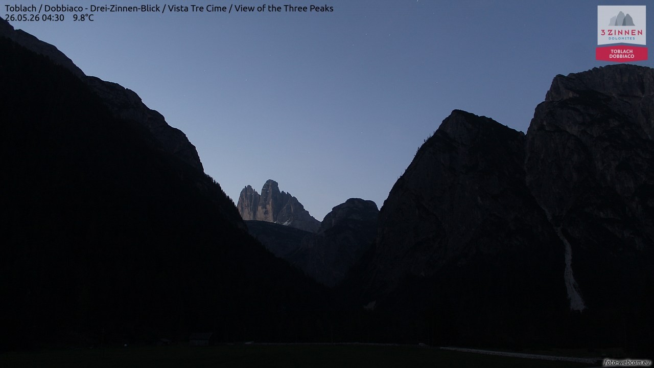Archiv Foto Webcam Toblach (Drei Zinnen)