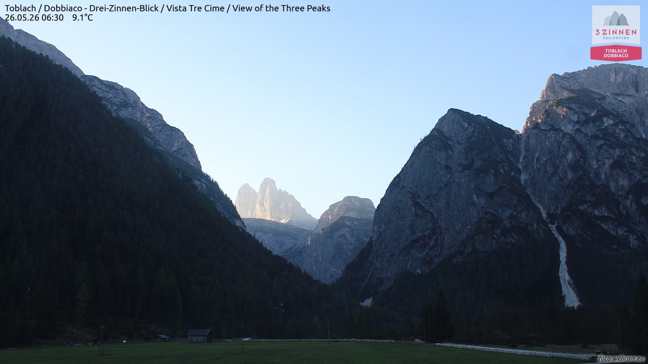 Archiv Foto Webcam Toblach (Drei Zinnen)