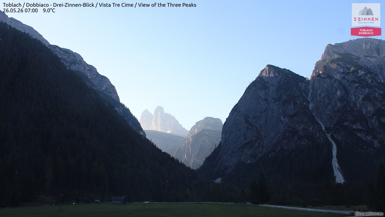 Archiv Foto Webcam Toblach (Drei Zinnen)