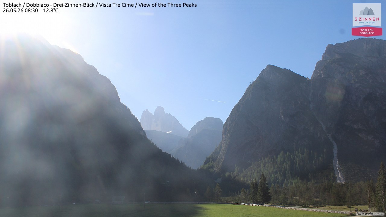 Archiv Foto Webcam Toblach (Drei Zinnen)