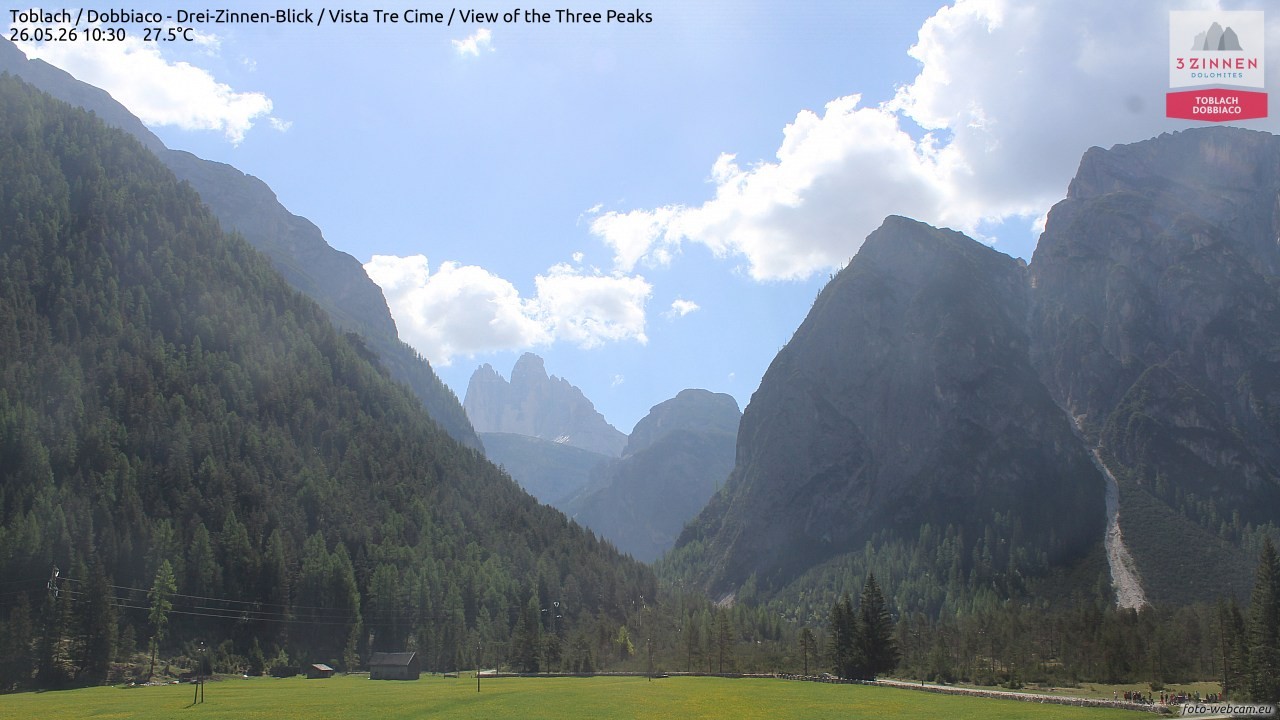 Archiv Foto Webcam Toblach (Drei Zinnen)