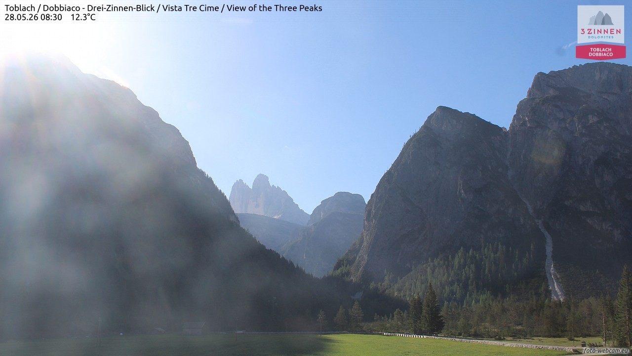 Archived image Webcam Toblach (Pustertal valley)