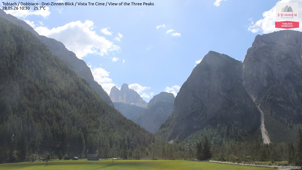 Archived image Webcam Toblach (Pustertal valley)