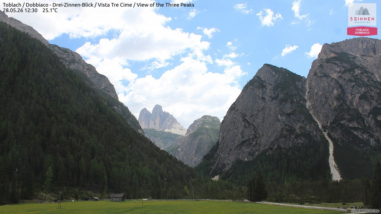 Archived image Webcam Toblach (Pustertal valley)