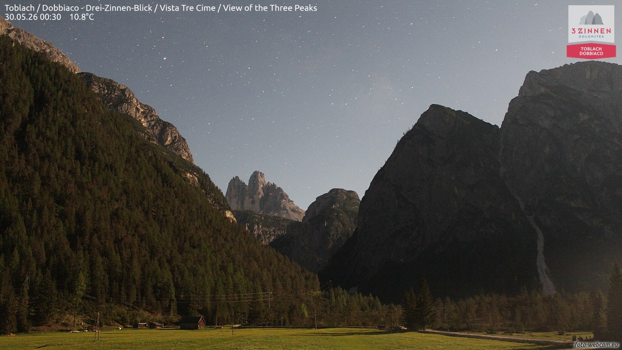 Archived image Webcam Toblach (Pustertal valley)